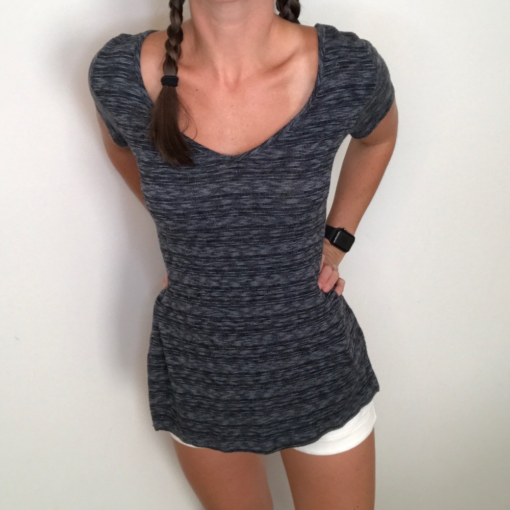 One Clothing Dark and Light Grey Marled Tee